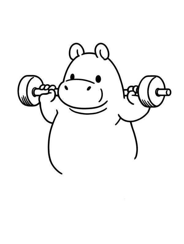 Cách vẽ con hà mã đẹp nhất 6