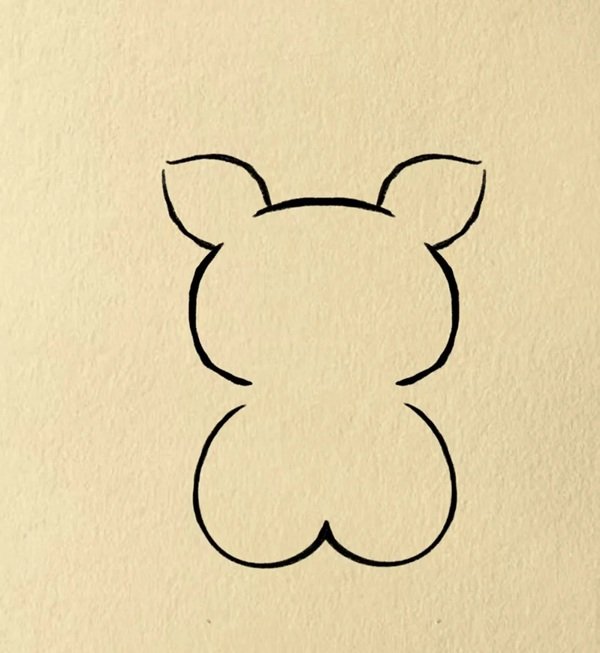 Cách vẽ con heo cute 3