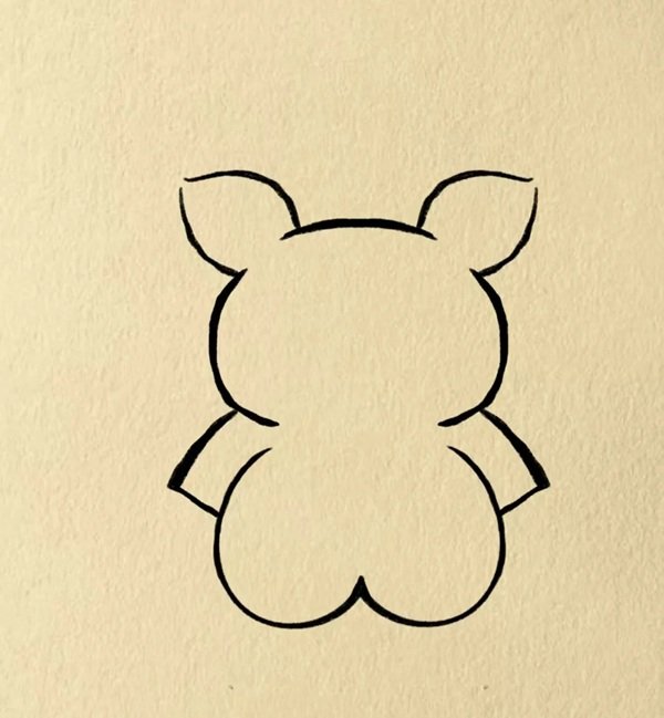 Cách vẽ con heo cute 4