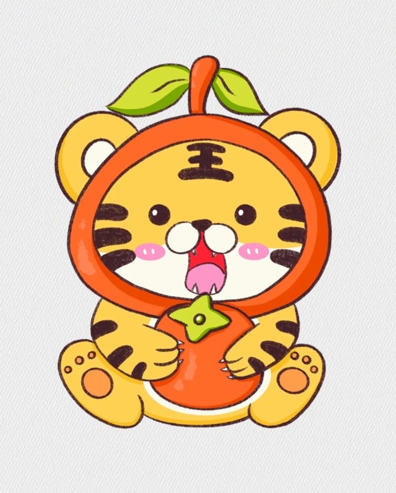Cách vẽ con hổ cute