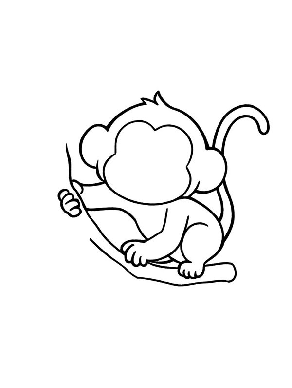 Cách vẽ con khỉ dễ thương 3