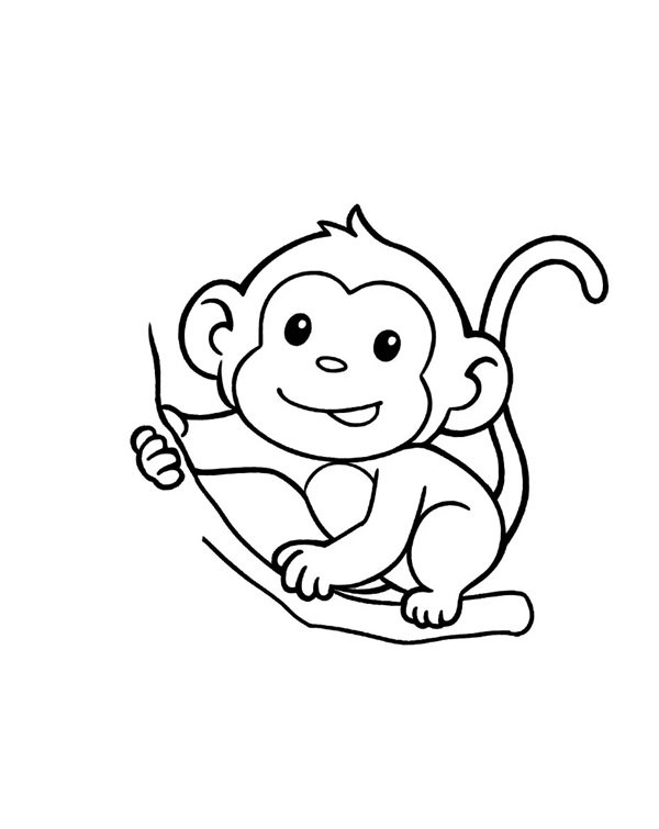 Cách vẽ con khỉ dễ thương 4