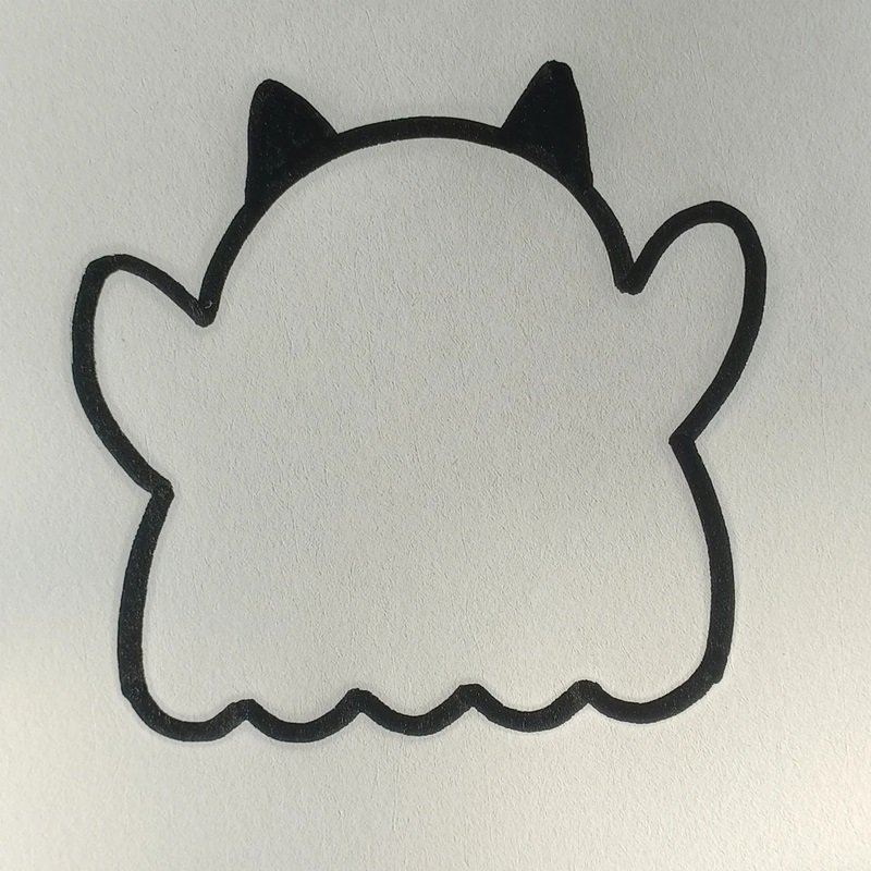 Cách vẽ con ma cute nhất 5