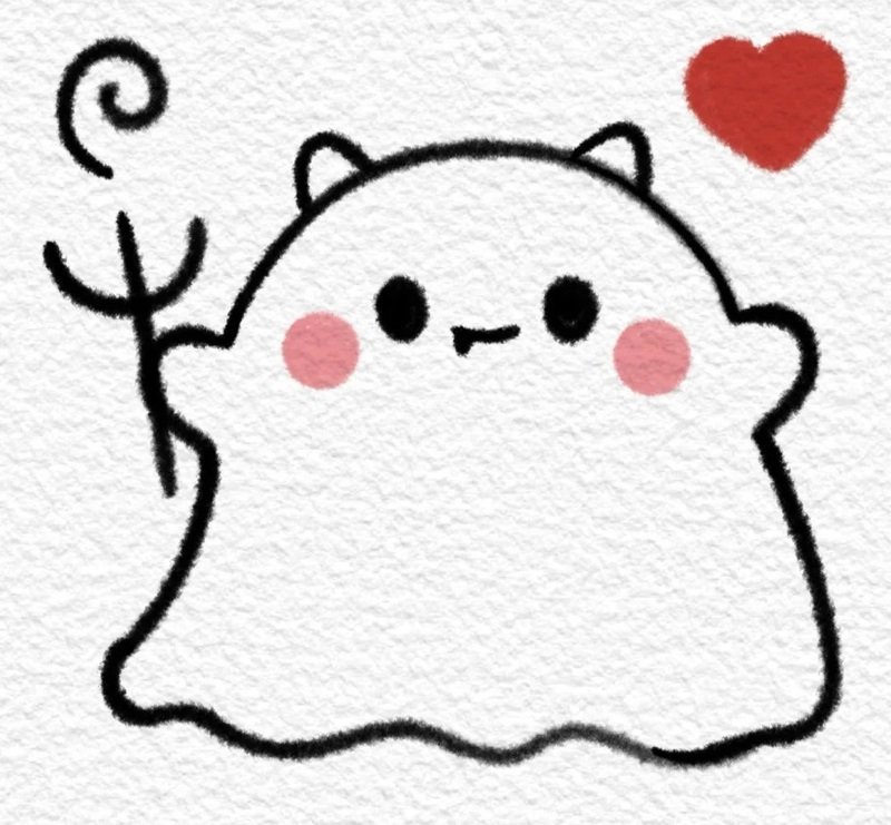 Cách vẽ con ma cute 