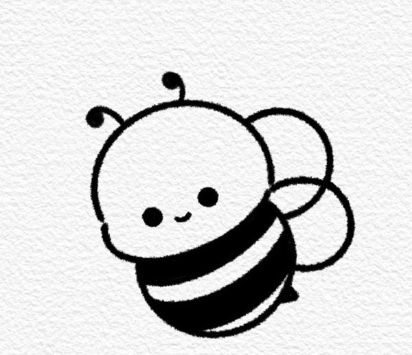 Cách vẽ con ong cute 7