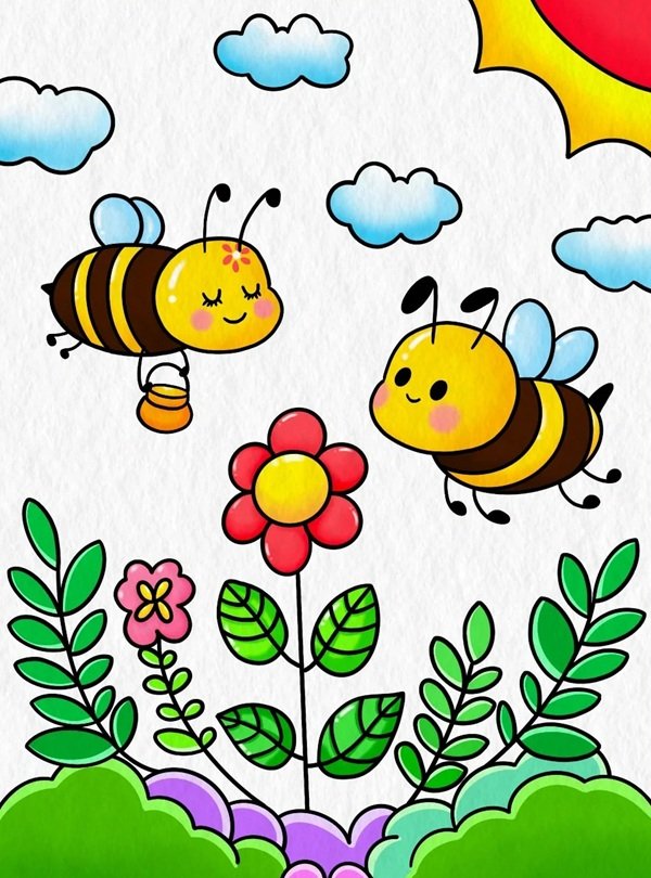 Cách vẽ con ong đẹp nhất  
