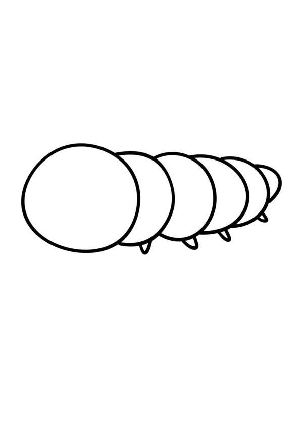 Cách vẽ con sâu ngộ nghĩnh 4
