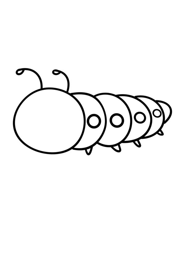 Cách vẽ con sâu ngộ nghĩnh 6