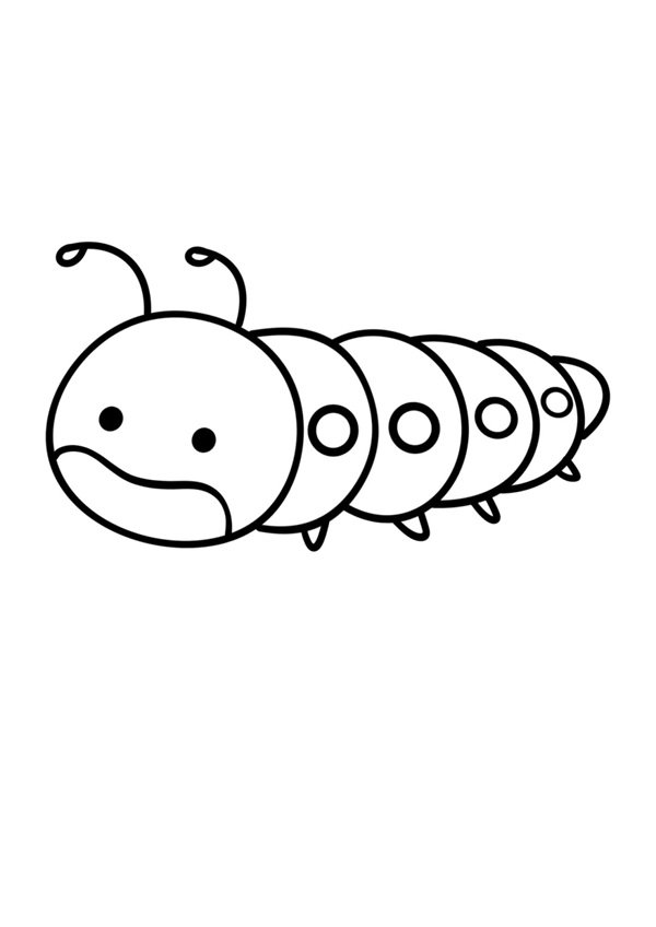 Cách vẽ con sâu ngộ nghĩnh 7