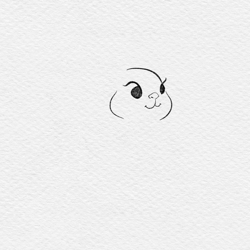 Cách vẽ sóc cute 1
