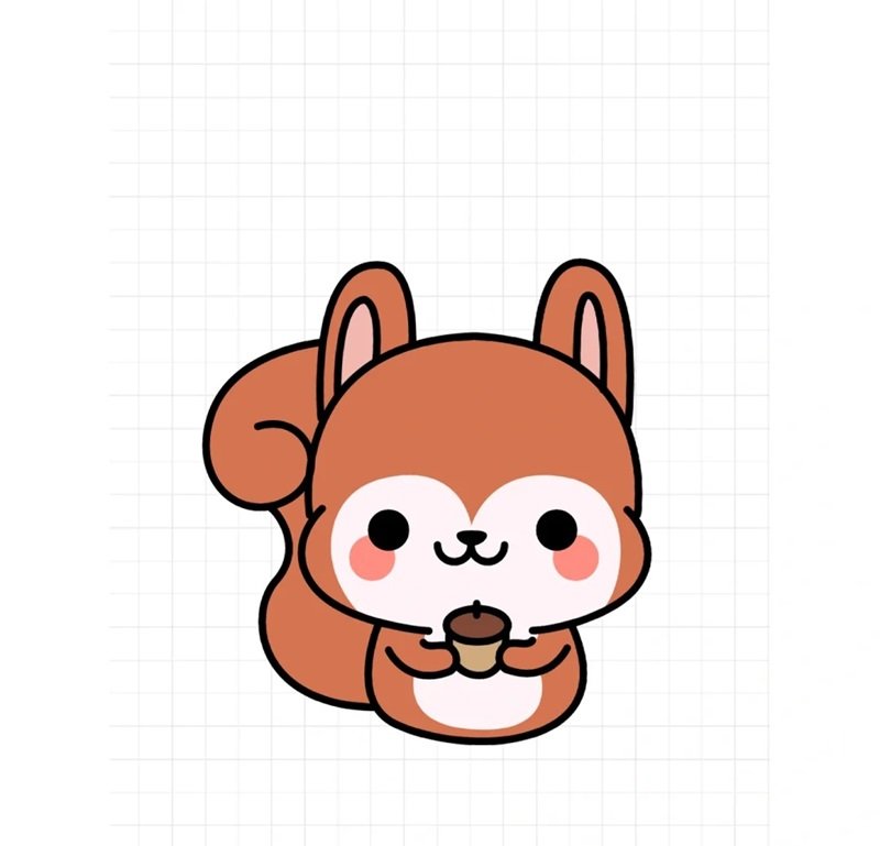 Cách vẽ sóc dễ nhất
