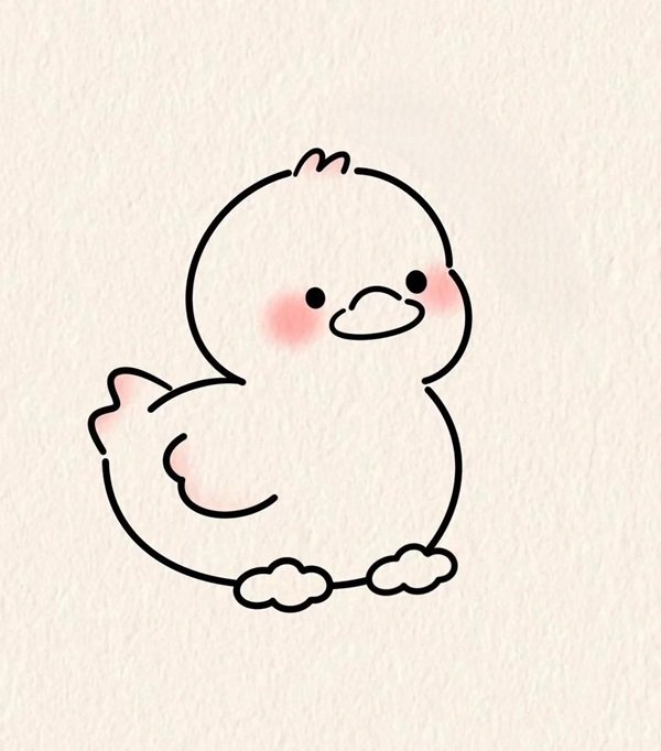 Cách vẽ con vịt đơn giản  