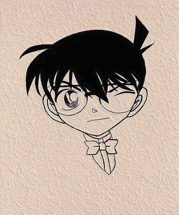 Cách vẽ conan cute 4