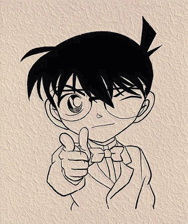 Cách vẽ conan cute 6