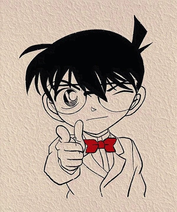 Cách vẽ conan cute 