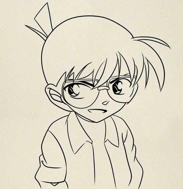 Cách vẽ conan đơn giản