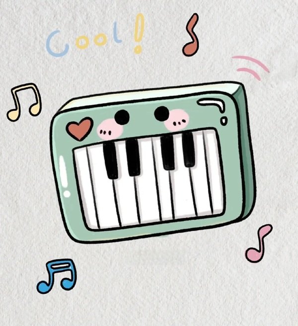Cách vẽ đàn piano dễ nhất