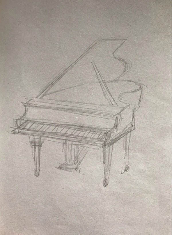 Cách vẽ đàn piano đẹp nhất thế giới 1