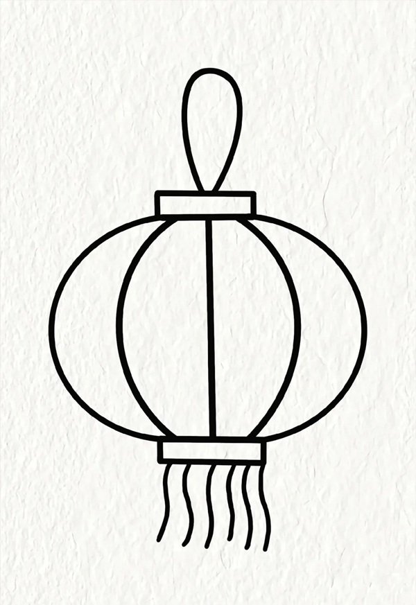 Cách vẽ đèn lồng 4