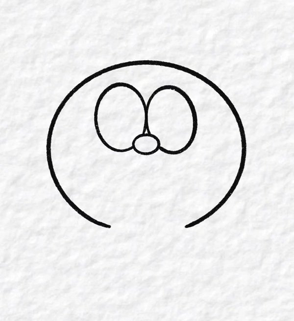 Cách vẽ doraemon​ dễ thương 2