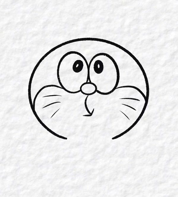 Cách vẽ doraemon​ dễ thương 3