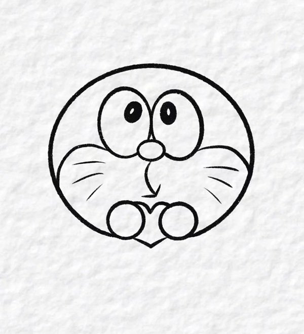 Cách vẽ doraemon​ dễ thương 4