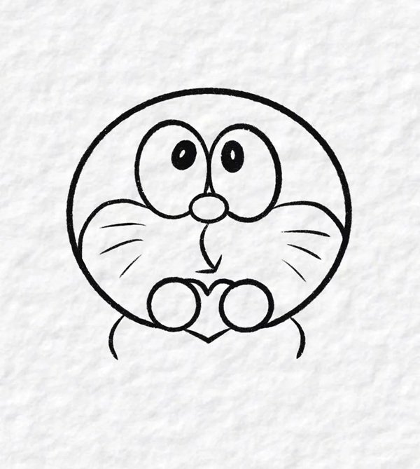Cách vẽ doraemon​ dễ thương 5