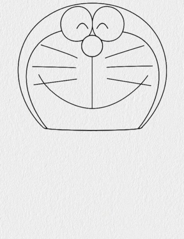 Cách vẽ Doraemon đơn giản 4