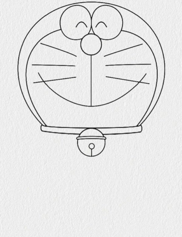 Cách vẽ Doraemon đơn giản 5