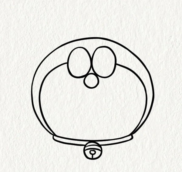 cách vẽ doraemon​ siêu đơn giản 3