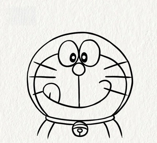 cách vẽ doraemon​ siêu đơn giản 