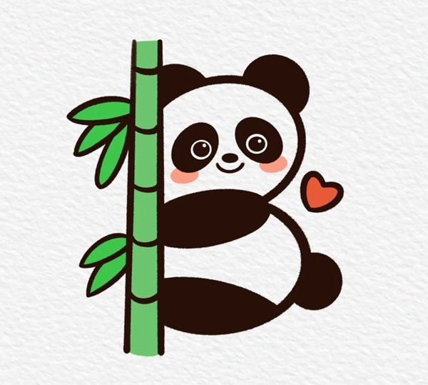 Cách vẽ gấu trúc đơn giản