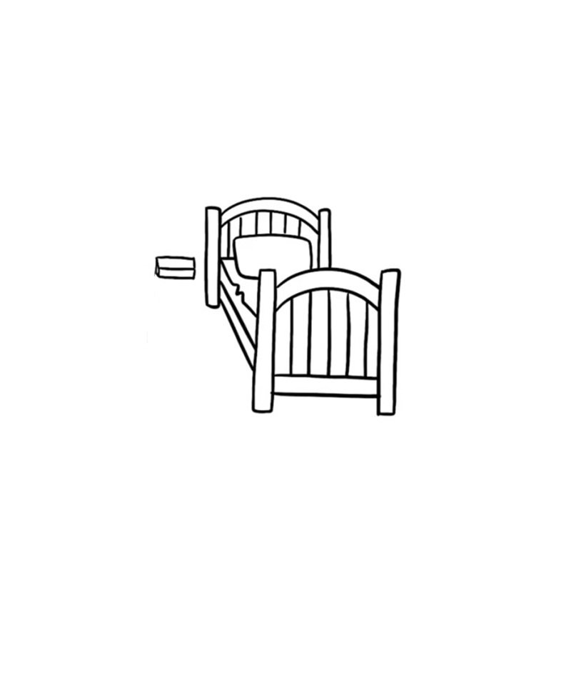 Cách vẽ giường ngủ 5