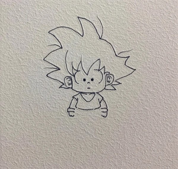 Cách vẽ goku chibi 5