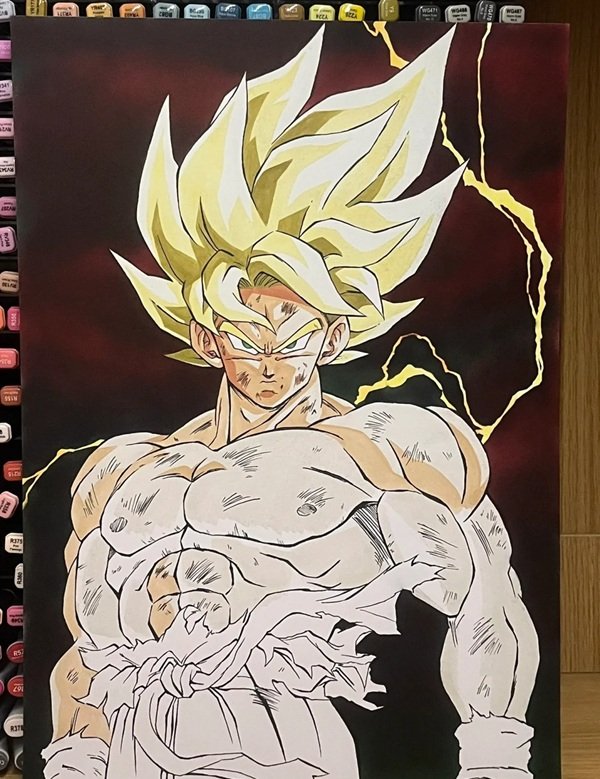 Cách vẽ goku đẹp nhất thế giới 4