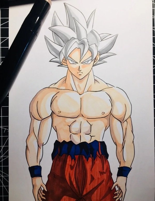 Cách vẽ goku đơn giản nhất 4