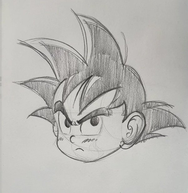 Cách vẽ goku đơn giản 