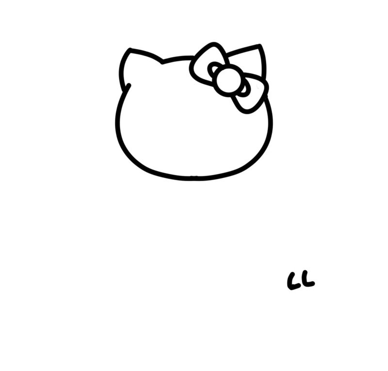 Cách vẽ Hello Kitty dễ thương 5