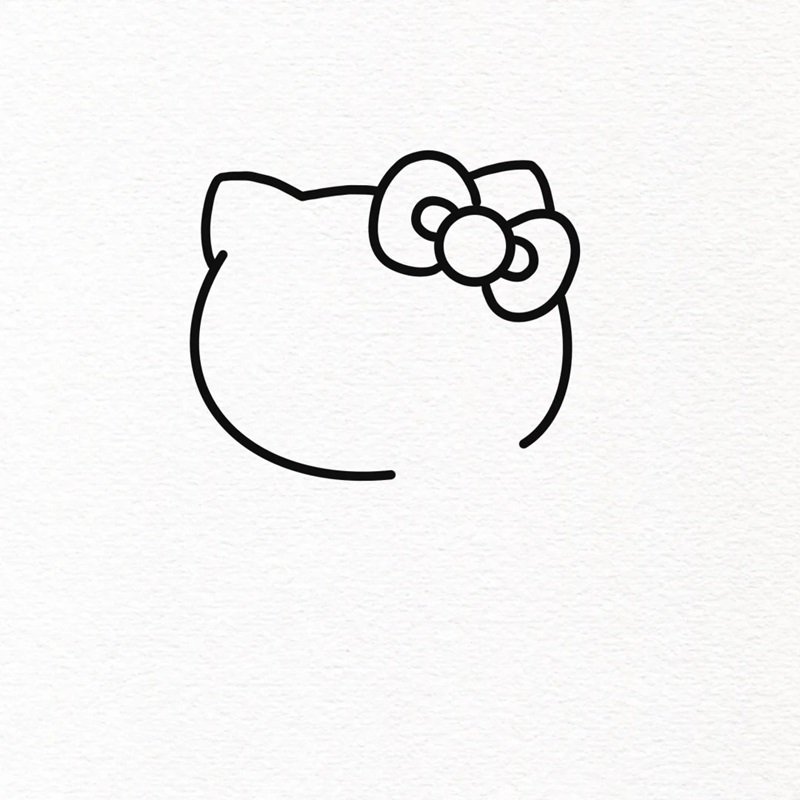 Cách vẽ Hello Kitty đẹp 2