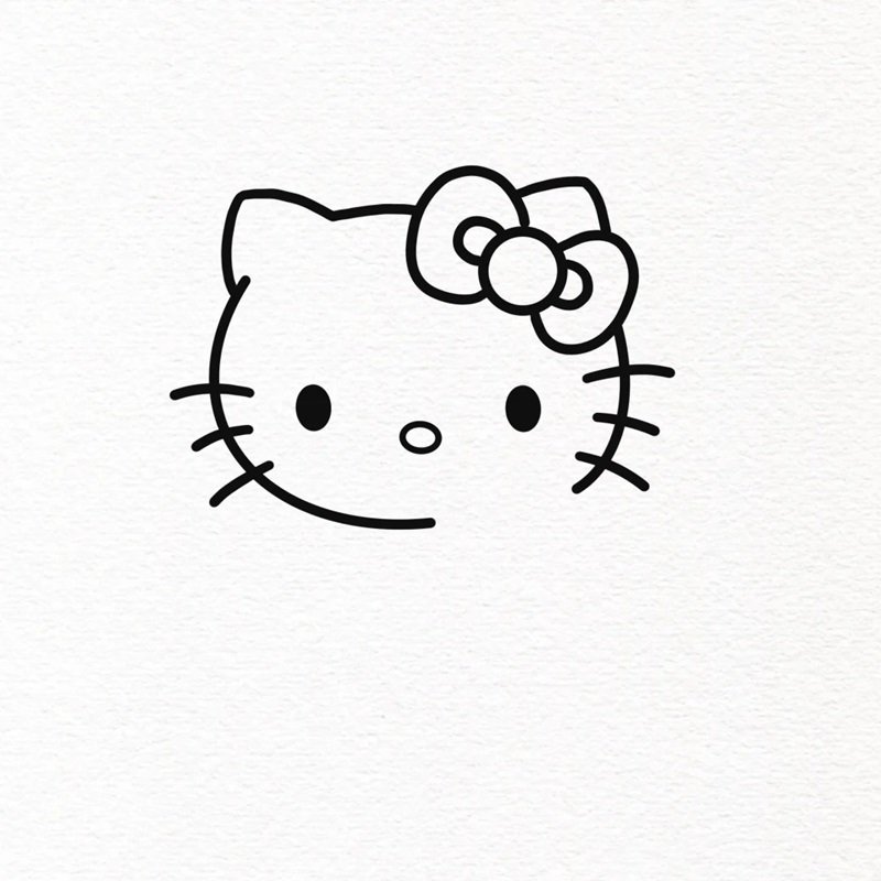 Cách vẽ Hello Kitty đẹp 3