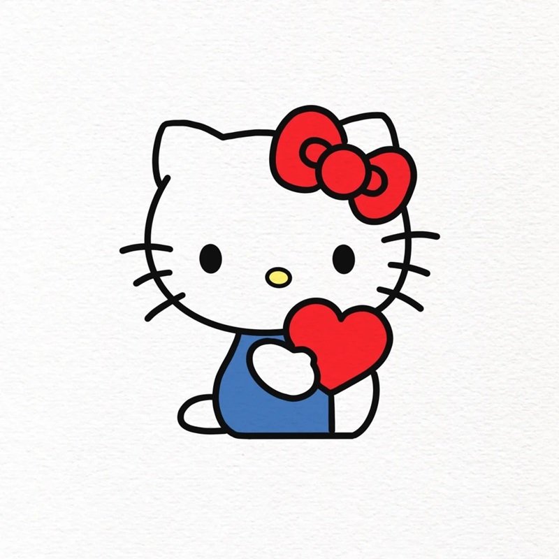 Cách vẽ Hello Kitty đẹp