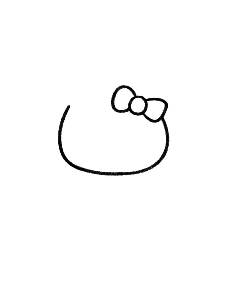 Cách vẽ Hello Kitty đơn giản mà đẹp 1