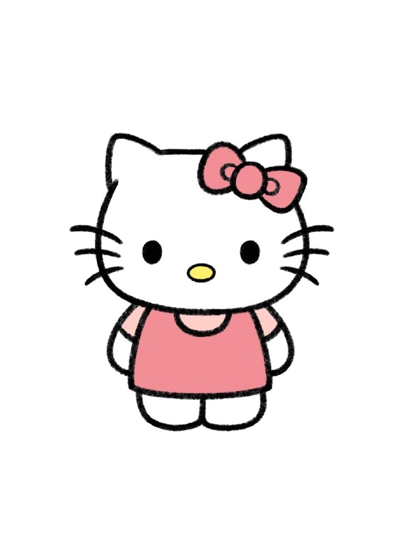 Cách vẽ Hello Kitty đơn giản mà đẹp 