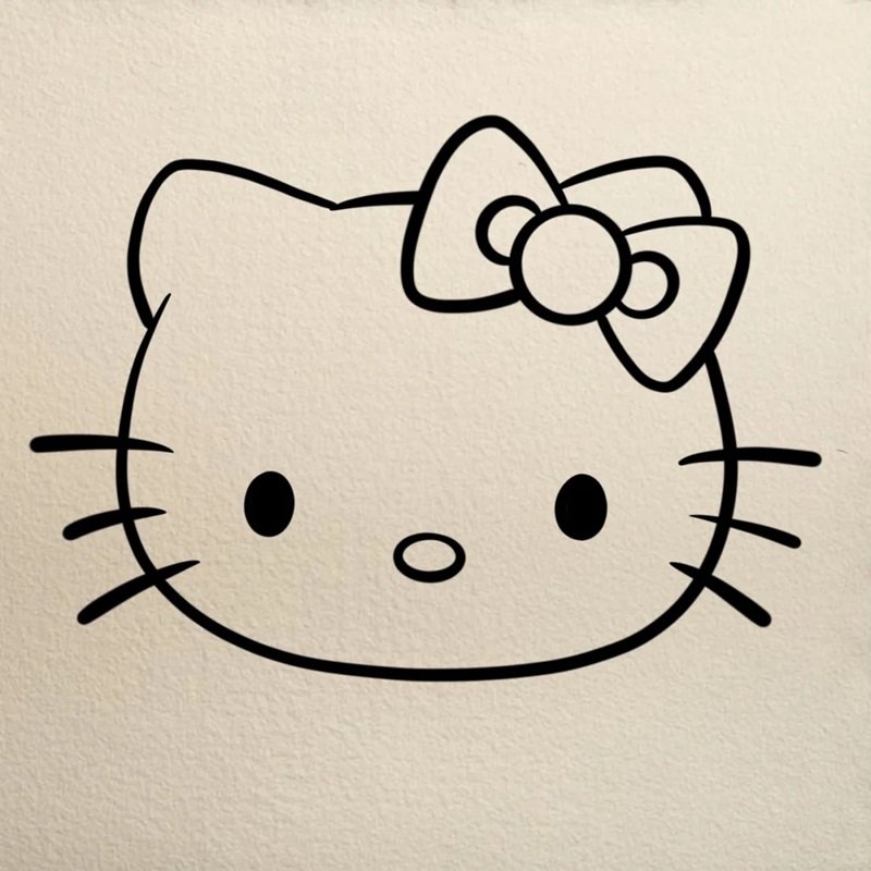 Cách vẽ Hello Kitty đơn giản nhất 4