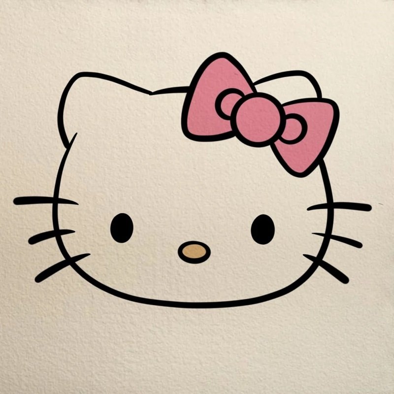 Cách vẽ Hello Kitty đơn giản nhất 