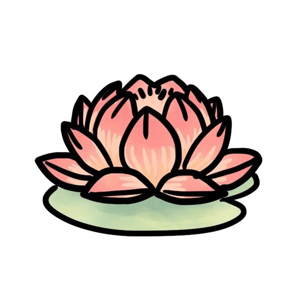 Cách vẽ hoa sen cực đẹp 