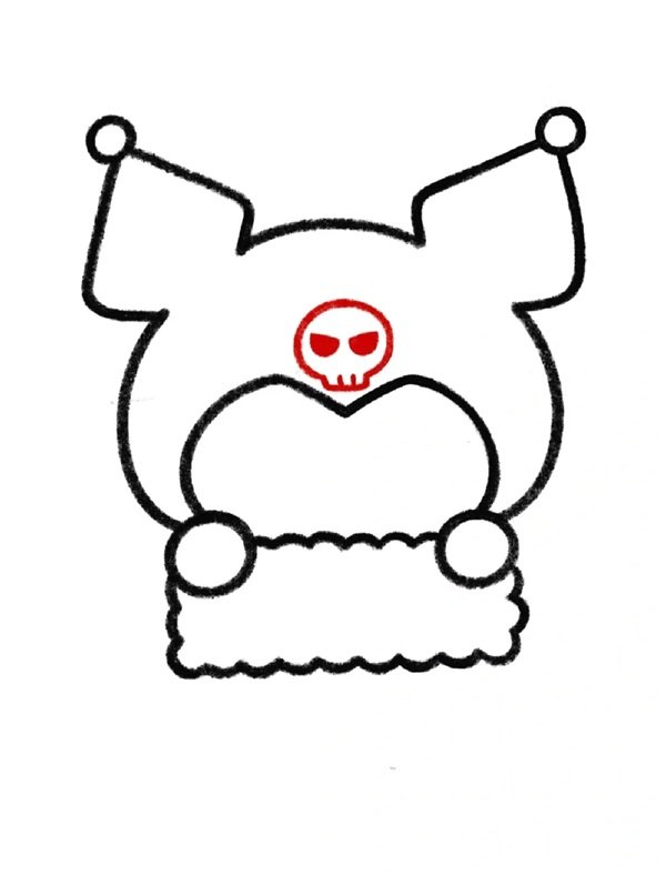Cách vẽ kurumi chibi 5