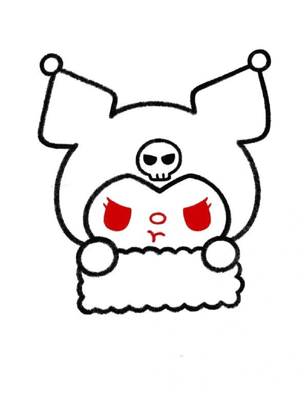Cách vẽ kurumi chibi 6