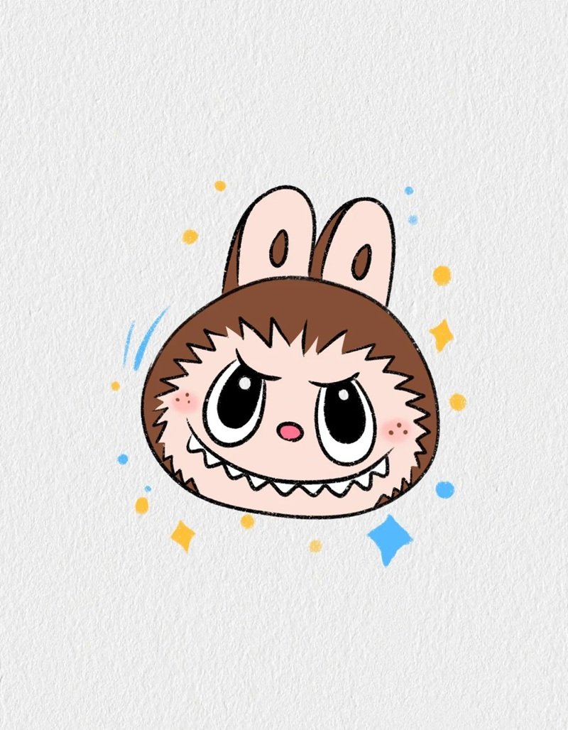 Cách vẽ labubu cute 6