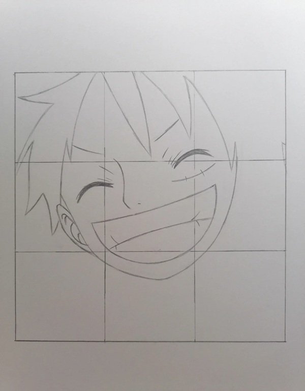 Cách vẽ luffy dễ nhất 3